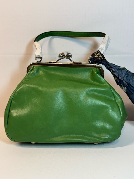 Patricia Nash Handbags - Patricia Nash Mint Green Leather Frame Satchel Bag with Scarf NWT